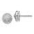 14k White Gold Diamond Round Cluster Post Earrings