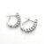 14K White Gold Diamond Hoop Earrings 0.79 CTW