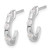 14k White Gold Diamond J-Hoop Post Earrings