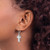 14k White Gold Diamond Fancy Cross Leverback Earrings