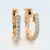 14K Yellow Gold Diamond Huggie Earrings 0.25 CTW