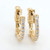 14K Yellow Gold Diamond Huggie Earrings 0.25 CTW