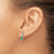 14k White Gold Diamond and Emerald Fancy Earrings