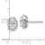 14K White Gold Lab Grown Diamond Halo Stud Earrings