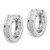 14k White Gold Diamond Complete Hinged Hoop Earrings