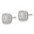 14k White Gold Diamond Halo Post Earrings