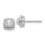 14k White Gold Diamond Halo Post Earrings