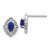 14k White Gold Diamond and Cabochon Sapphire Earrings