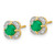 14k Diamond and Emerald Fancy Earrings