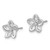 14k White Gold Diamond Flower Earrings