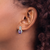 14k White Gold Amethyst and Diamond Earrings