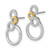 14k Two-tone Polished Diamond Circles Post Earrings
