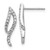 14k White Gold Diamond Wave Post Earrings