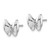 14k White Gold Diamond Butterfly Earrings