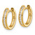 14k Round/Baguette Diamond Hinged Hoop Earrings