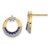 14k Polished Sapphire and Diamond Star and Circle Post Earrings