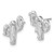 14k White Gold Diamond Cactus Earrings