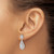 14k White Gold Diamond Teardrop Vintage Post Earrings