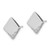 14k White Gold Diamond Fancy Square Earrings