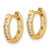 14k Gold Polished Diamond Hinged Hoop Earrings