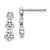 14k White Gold Diamond 3-flower Post Earrings