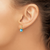 14k Blue Topaz and Diamond Earrings