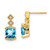 14k Blue Topaz and Diamond Earrings