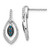 14k White Gold Blue and White Diamond Dangle Post Earrings