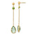 14K Peridot and Green Quartz Post Earrings