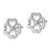 14k White Gold Diamond Fancy Clover Earrings
