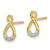 14k and Rhodium Diamond Twisted Post Earrings