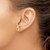 14k Small Textured Circle Diamond Earrings