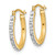 14k Diamond Fascination Small Hinged Leverback Hoop Earrings