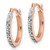 14k Rose Gold Diamond Fascination Round Hoop Earrings