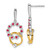 14k Two-tone Ruby and Diamond Earrings