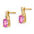 14K Created Pink Sapphire and Diamond Earrings