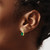 14K Created Emerald and Diamond Earrings