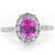 18KT White Gold Diamond & Oval Shape Pink Sapphire Halo Ring 1.75 CTW