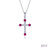 Lafonn July Birthstone Cross Necklace
