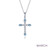 Lafonn March Birthstone Cross Necklace