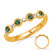 Yellow Gold Emerald & Diamond Ring in 14K Yellow Gold   C5831-EYG