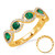 Yellow Gold Emerald & Diamond Ring in 14K Yellow Gold   C5787-EYG