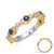 Yellow & White Gold Sapp & Diamond Band in 14K Yellow and White Gold   C4673-SYW