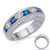 White Gold Sapphire & Diamond Ring in 14K White Gold  C5839-SWG