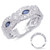 White Gold Sapphire & Diamond Ring in 14K White Gold  C5802-SWG