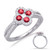 White Gold Ruby & Diamond Ring in 14K White Gold  C5817-RWG