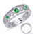 White Gold Emerald & Diamond Ring in 14K White Gold C5840-EWG