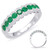 White Gold Emerald & Diamond Ring in 14K White Gold  C4244-EWG
