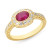 Ruby & Diamond Ring in 14K Yellow Gold  C5700-R