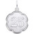 Number Twenty Five Scalloped Disc Rembrant Charm